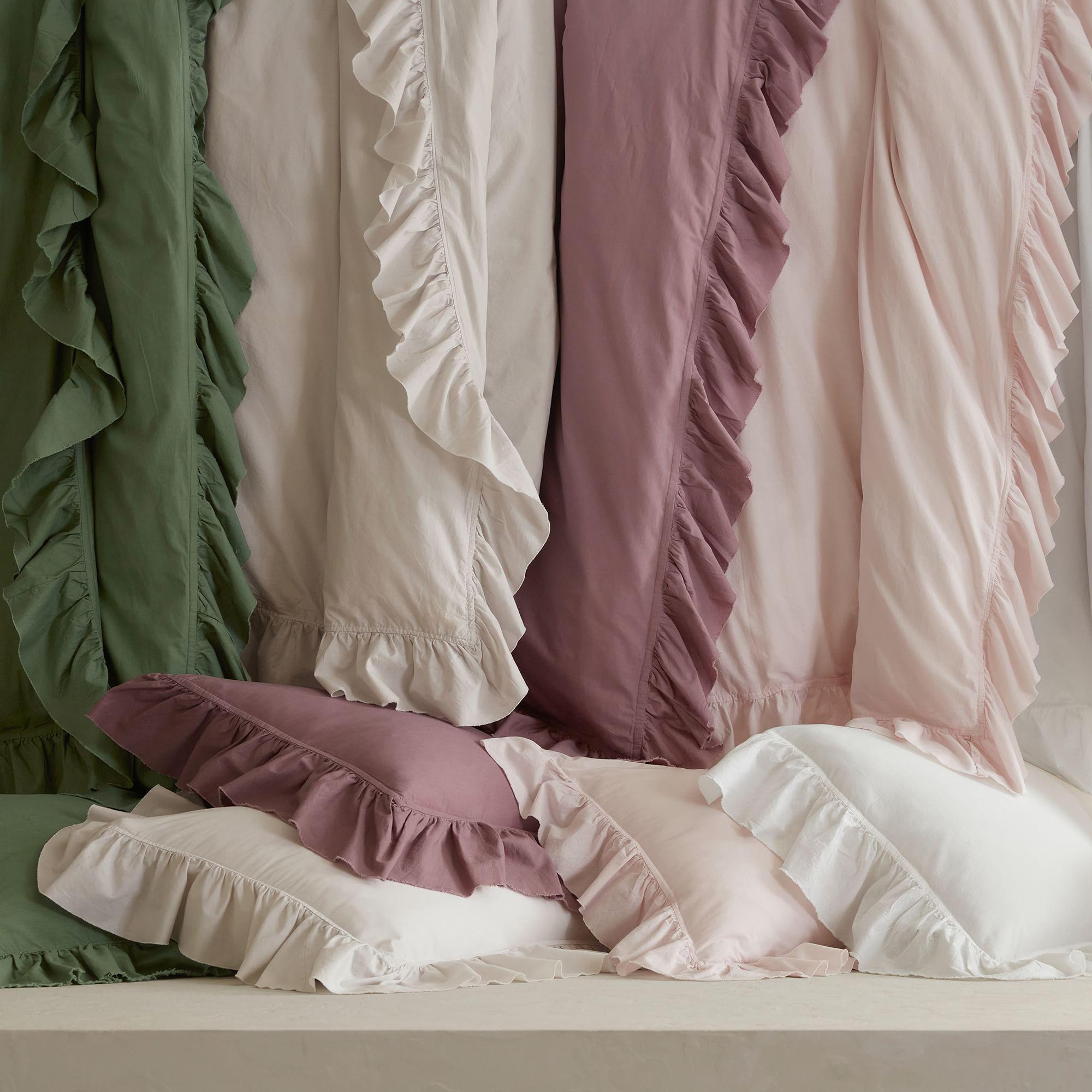 Pottery barn ruffle duvet cover deals